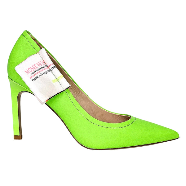 Pantofi dama din  piele naturala, Verde-Paolo Conte D.501 NEON