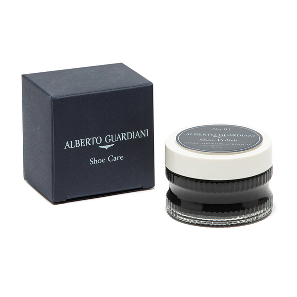 Crema polish premium negru pentru lustruit incaltamintea Alberto Guardiani