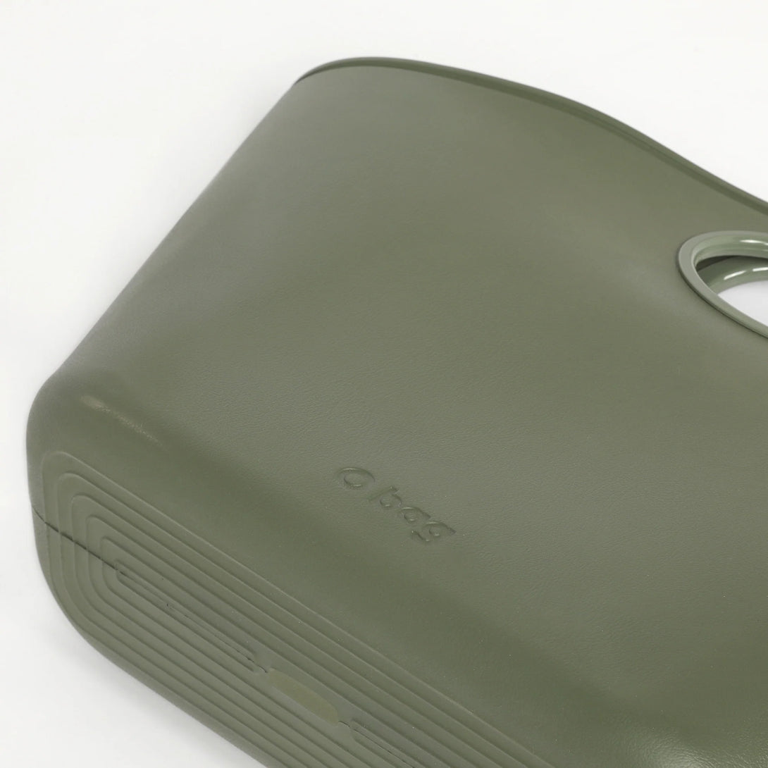 O bag Sharm verde kaki, geanta pentru dama, fabricata din material termoplastic durabil, colectia Vara 2025.