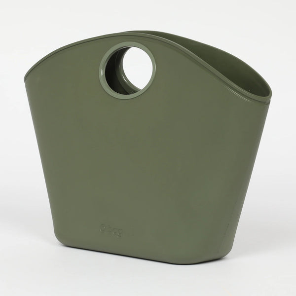 O bag verde kaki pentru femei, geantă din compus termoplastic, impermeabilă și ușor de curățat.