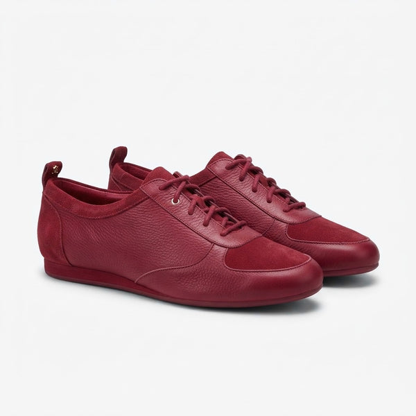 Pantofi dama din piele naturala, rosu bordo, Flipflop R