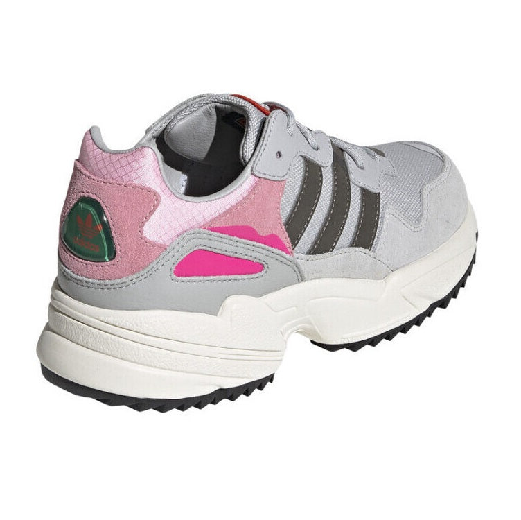 adidas YUNG-96 J Women in gray and pink with rubber sole and textile upper.