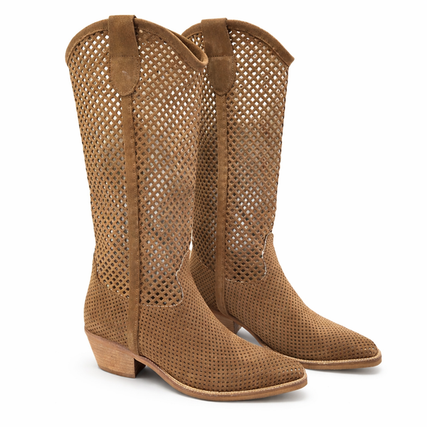 Ciocate dama din piele naturala intoarsa, model perforat de vara, ONCE MZ30 Forato Sandalo, design elegant si confortabil.