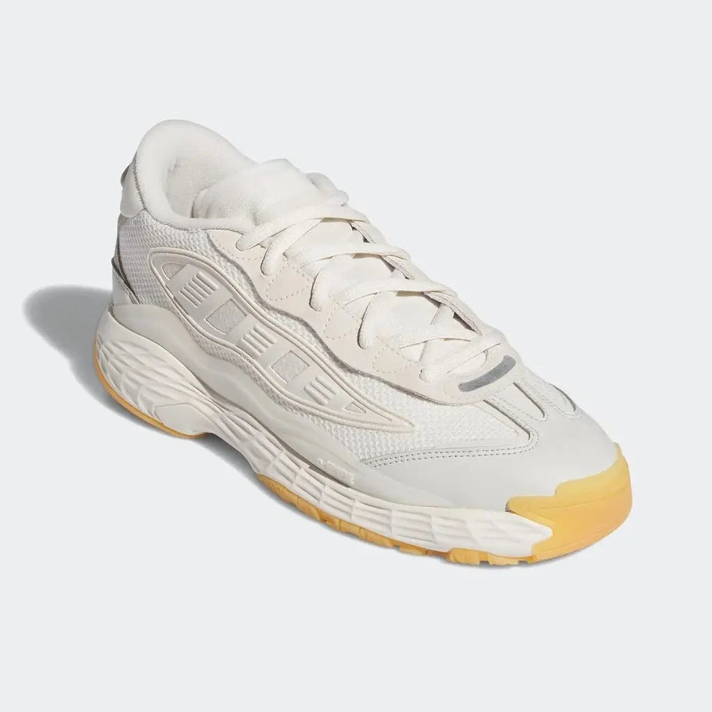 Adidas Originals Niteball 3 unisex shoe in white and yellow with retro style and lightweight sole.