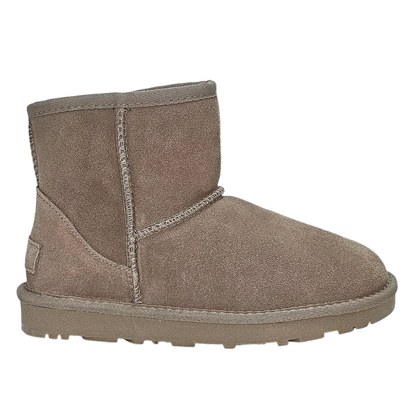 Ghete dama model ugg din piele naturala intoarsa, Taupe-Made in Italy, WD55-12-T Taupe