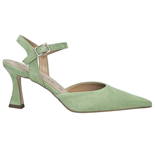 Pantofi dama din piele naturala intoarsa, Verde menta-Altramarea, 2749 Camoscio Mint