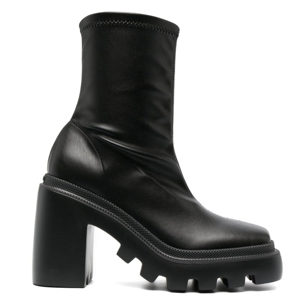 Botine dama din piele ecologica de inalta calitate, Negru-Vic Matie, Charme 101 Black, R11