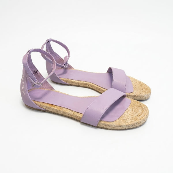 Sandale dama din piele naturala, talpa pluta, lila, Flipflop Toe