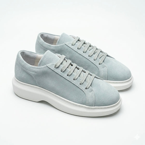 Pantofi dama din piele naturala intoarsa, Bleu-Copenhagen, Art Waw Crosta Ghiaccio