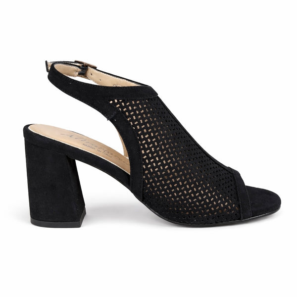 Sandale dama piele naturala intoarsa, Negru-Altramarea, 27864 Camoscio Nero