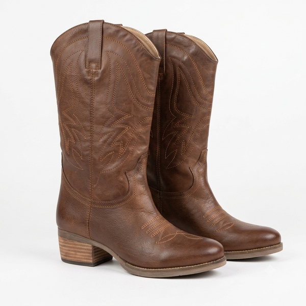 Ciocate unisex din piele naturala, Coniac-NOTRE-V, KI-4542 Cognac