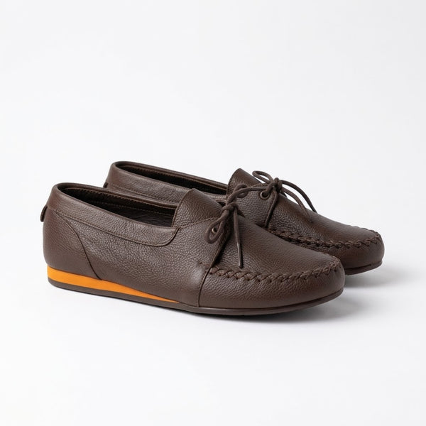 Mocasini dama din piele naturala, maro, FlipFlop 902