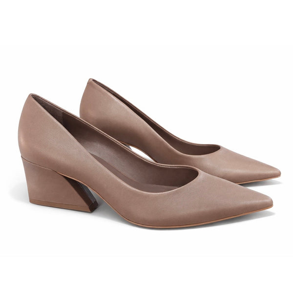 Alt Tag: Pantofi dama din piele naturala, cu toc gros, maro, CARRANO 265002C – toc 6 cm, Colectia Toamna 2026 👠