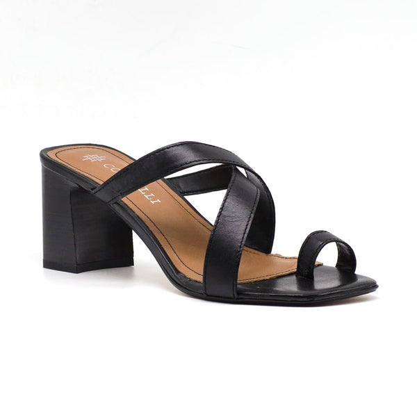 Sandale dama din piele naturala, negru- Corbelli  7085 Portofino