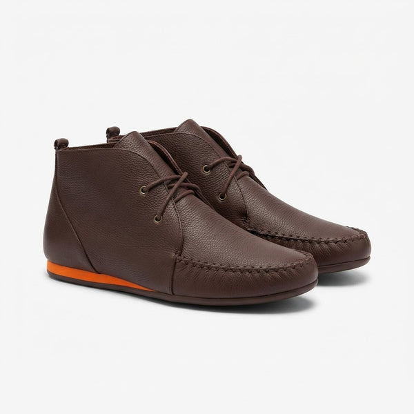 Ghete dama din piele naturala, maro, FlipFlop 890