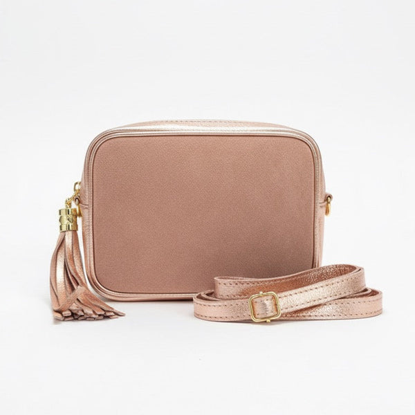 Poseta pentru femei din piele naturala, bej-auriu- Made in Italy