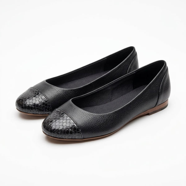 Pantofi dama din piele naturala, negru, FlipFlop 411466