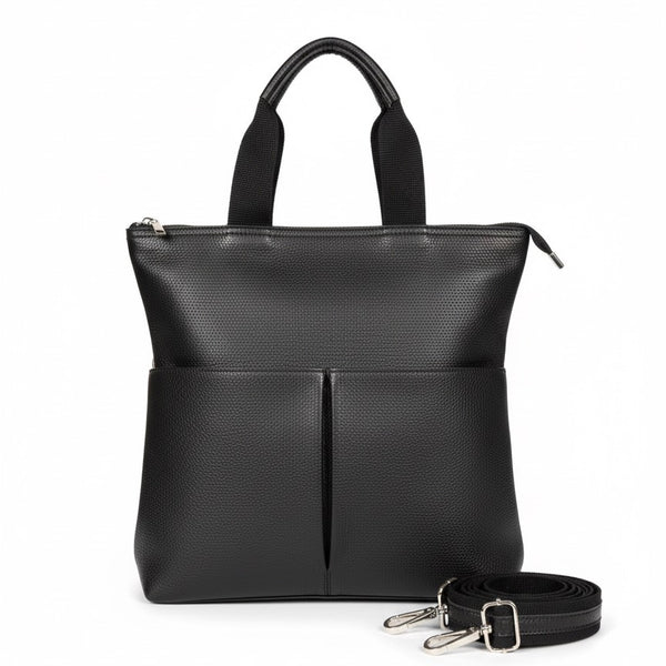 Poseta pentru femei din piele naturala, negru- Made in Italy