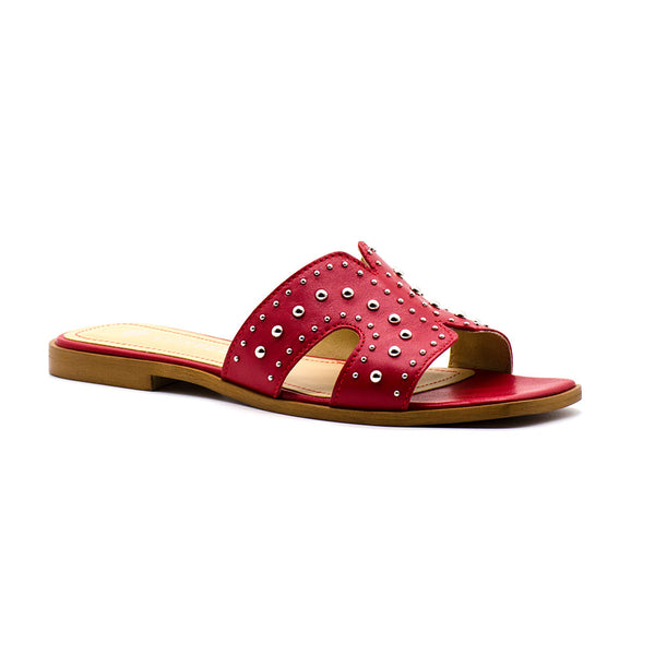 Papuci dama din piele naturala, rosu-Corbelli, 8931 Tantra Rosso