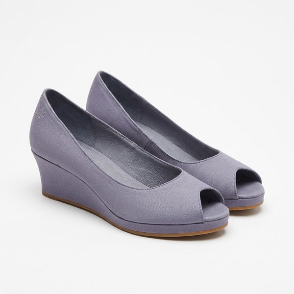 Pantofi dama din textil si piele naturala, cu platforma, bleu, FlipFlop 621924