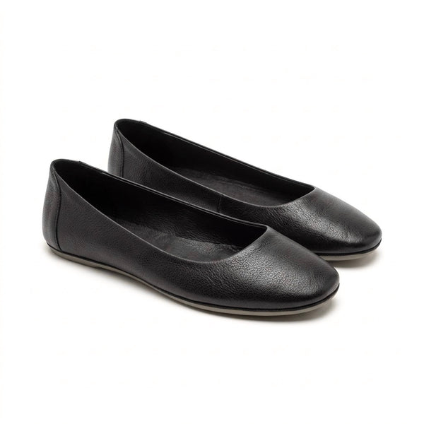 Balerini dama din piele naturala, negru, FlipFlop 231633