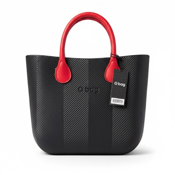 O bag, Geanta de mana pentru dama cu manere detașabile, negru