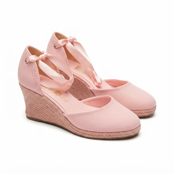 Sandale cu platforma, textil, FlipFlop Princess rose
