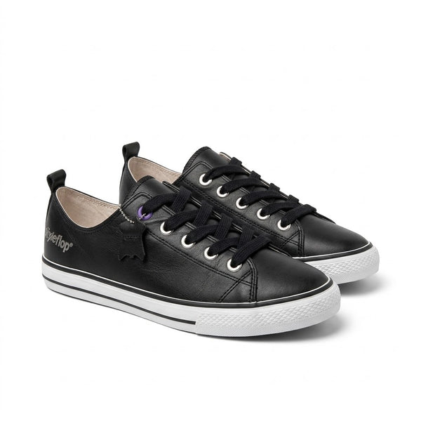 Tenisi dama din piele naturala, negru, FlipFlop 842100