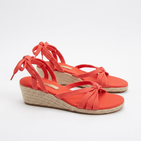 Sandale cu platforma, textil, corai, FlipFlop Flipa Lace