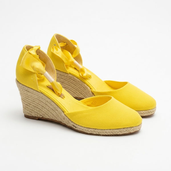 Sandale cu platforma, textil, FlipFlop Princess yellow