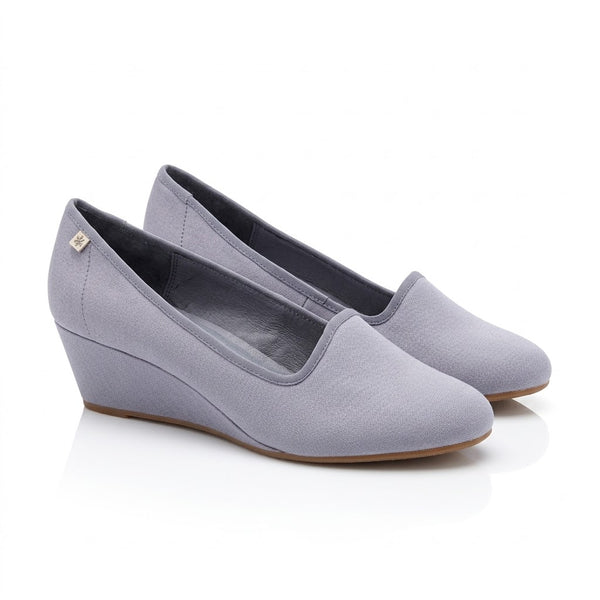 Pantofi dama din textil si piele naturala, cu platforma, bleu, FlipFlop 410728