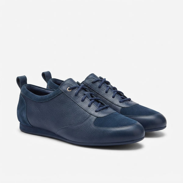 Pantofi dama din piele naturala, bleumarin, Flipflop B