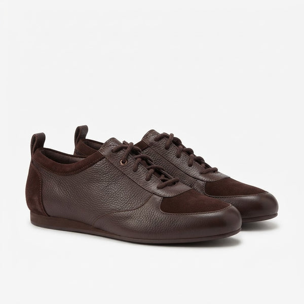 Pantofi dama din piele naturala, maro, Flipflop Brown