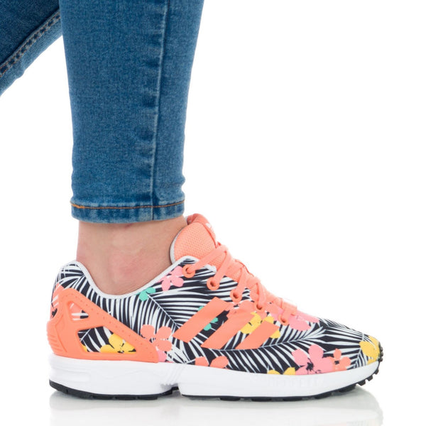 adidas ZX FLUX femei, multicolor, sport - adidasi cu design floral si talpa din spuma.