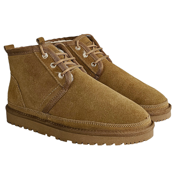 Ghete dama model ugg din piele naturala intoarsa, Talpa usoara din spuma, Camel-Made in Italy, WD55-100 Camel