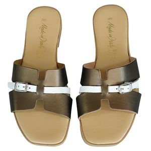 Papuci dama din piele naturala, Aramiu-Made in Italy, Manuela ArameBianco-R12