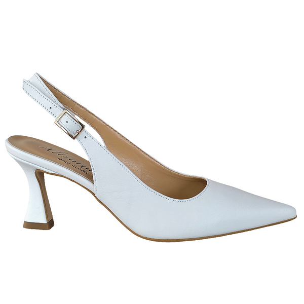 Pantofi dama din piele naturala, Toc mediu, Alb-Altramarea, 2719 Nappa Bianco