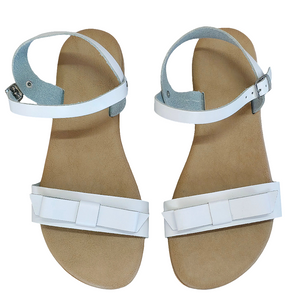 Papuci dama din piele naturala, Alb-Made in Italy, Art Joy Bianco, R14