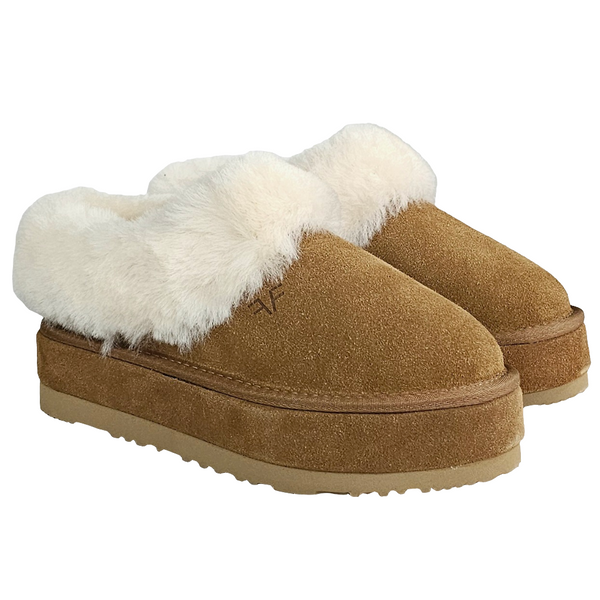 Ghete dama model ugg din piele naturala intoarsa, Talpa usoara din spuma, Maro camel-Made in Italy, WD900-10/MOV Camel