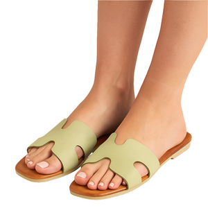 Papuci dama din piele naturala tabacita, Salvia-Doreo, Art 516 Col Salvia, R5