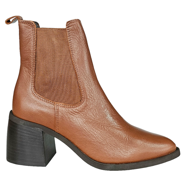 Botine dama din piele naturala, Coniac-Bocage, THEO Cognac, R6