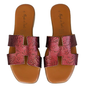 Papuci dama din piele naturala, Bordo-Made in Italy, Bellini H Bordo