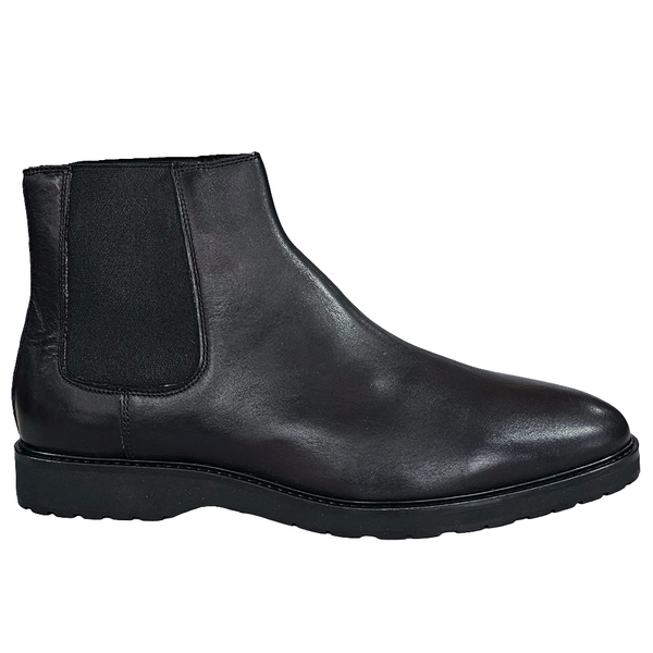 Ghete barbati din piele naturala, Negru-Zara, Art 7674 Vitello Nero, R8