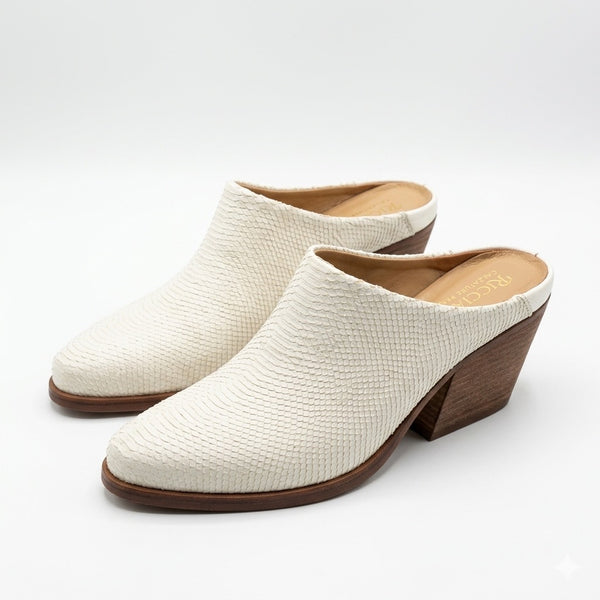 Ciocate vara dama din piele naturala, alb unt-Riccianera, Art 271 OFF White, cu toc de 7 cm, din piele naturala.