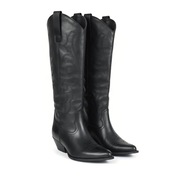 Ciocate dama din piele naturala, Negru-Riccianera, Art RCN012 Pelle Nero, R1