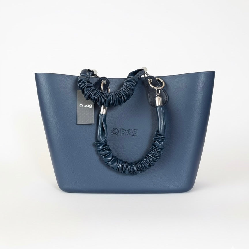 Obag bleumarin geanta de mana mare pentru dama cu manere detasabile, din material plastic expandat, colectia Vara 2025.