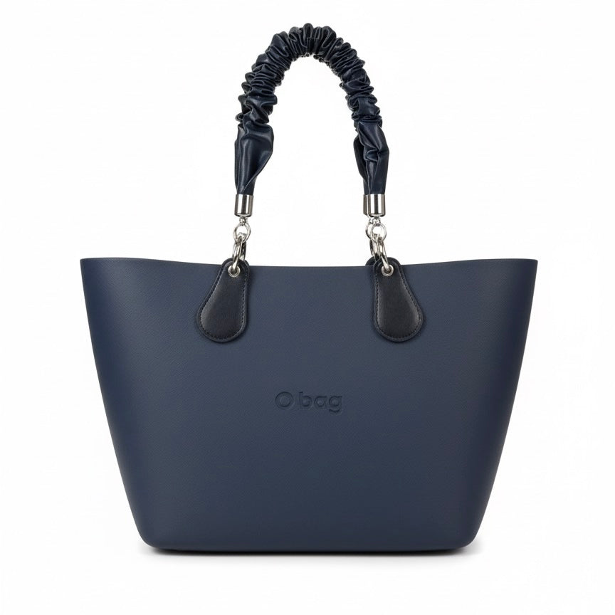 Obag bleumarin geanta de mana mare pentru dama cu manere detasabile, perfecta pentru vara 2025.