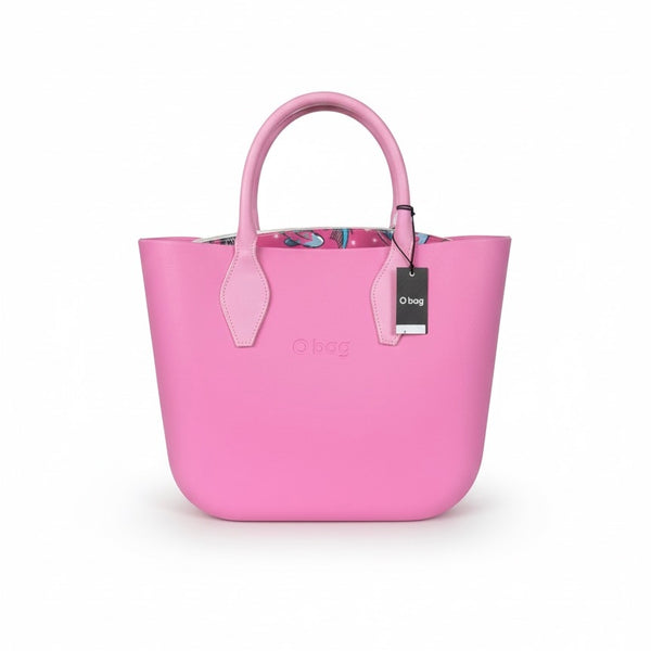 Obag pink hand bag with detachable handles, summer collection 2025, versatile and easy to clean.