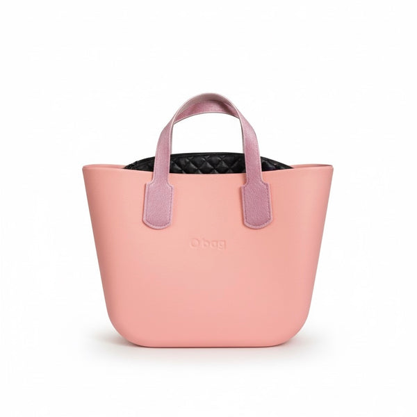 Obag women’s handbag with detachable handles in pastel pink, durable and waterproof material, ideal for summer 2025.