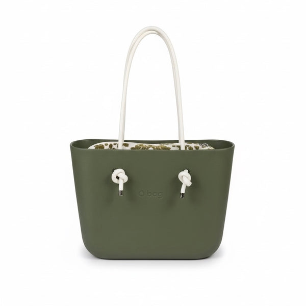 Obag verde militar, geanta de mana cu manere detasabile, material impermeabil, colectia Vara 2025.